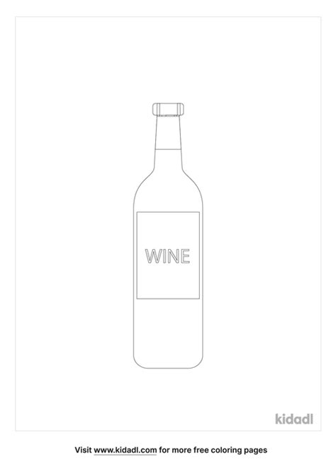 wine bottle coloring pages  food coloring pages kidadl