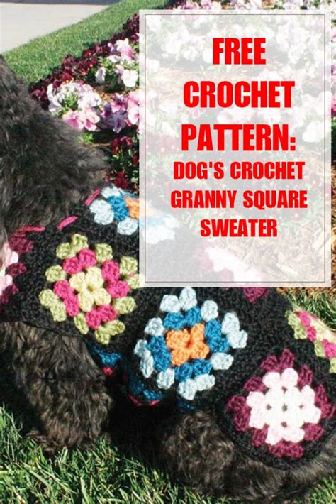 Dogs Crochet Granny Square Sweater Pattern Housewiveshobbies