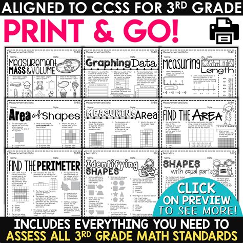 3rd grade math review packet – Artofit