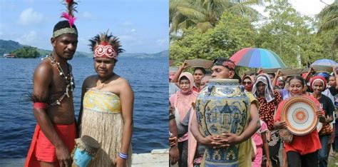 Piring Jadi Maskawin Ini Tradisi Suku Biak Dalam Pernikahan Adat Papua