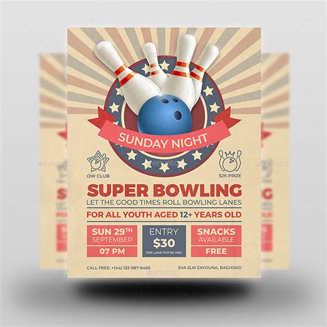 Bowling Flyer Free Template