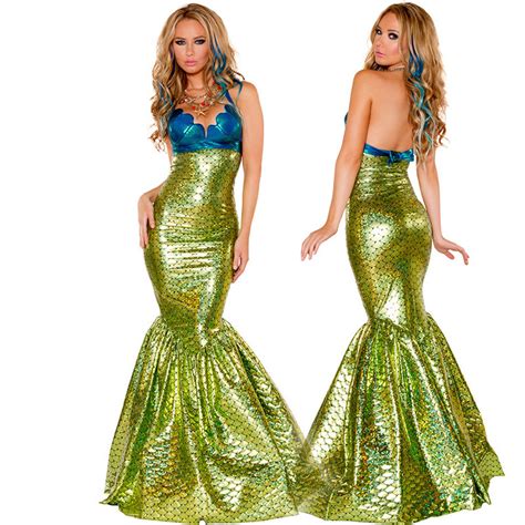 Beautiful Colored Mermaid Performance Costume For Party Carnival Costume Sexy Womens Party