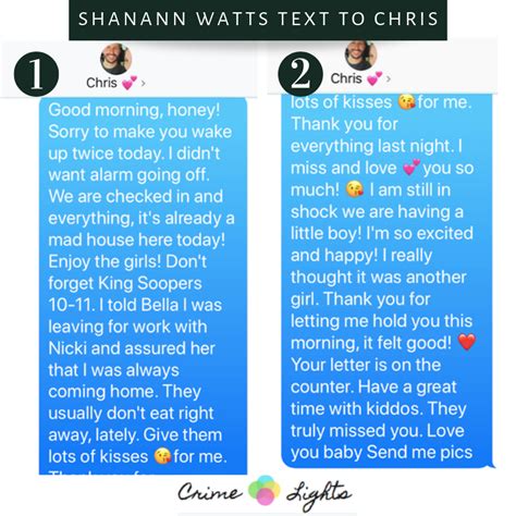 Shanann Watts Letter To Chris Watts Revealed Text Form Suffering In