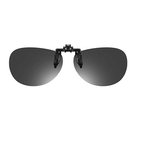 Buy Clip On Flip Up Rimless Sunglasses For Prescription Glasses Black At
