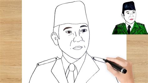 Cara Menggambar Soekarno Yang Mudah Menggambar Pahlawan Youtube