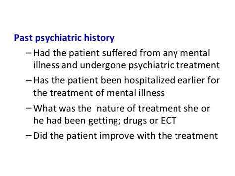 Psychiatric History Collection