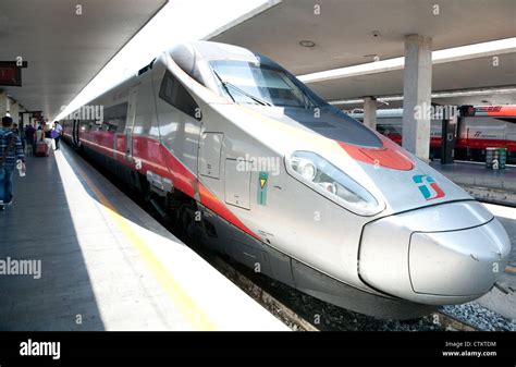 High Speed Train In Main Railway Station In Florence Italy Santa