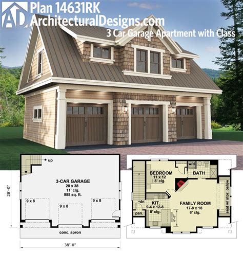 Carriage House Type 3 Car Garage With Apartment Plans On The Ground