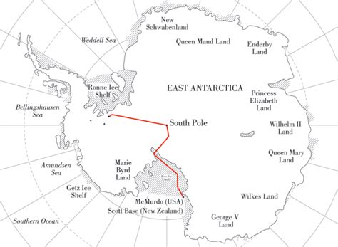 Andrew Regan Moon Regan Trans Antarctic Expedition Route