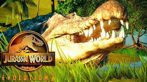 Titanoboa Chases Deinosuchus Jurassic World Evolution 2 Youtube