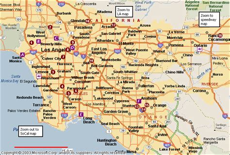 Los Angeles California Map