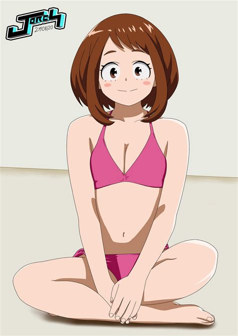Ochako Uraraka Swimsuit By Jorch Jacg On Deviantart Disney Characters Anime Art