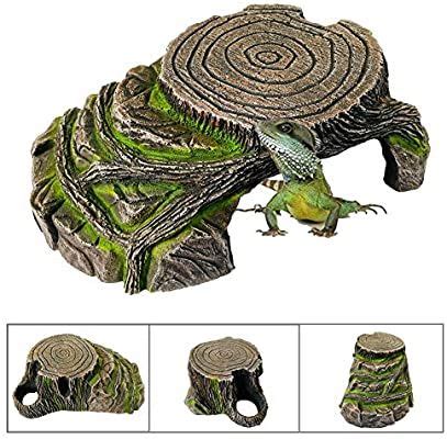 How to make a bench out of a tree stump? Amazon.com : ZYYRT Tree Stump Reptile Hideout Resin Turtle ...