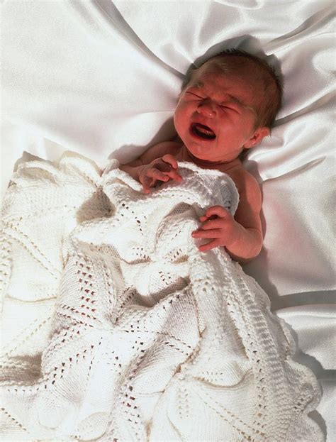Newborn Baby Girl Crying Photograph By Damien Lovegrovescience Photo Library