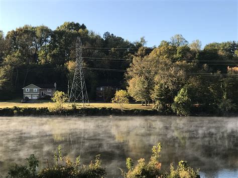 Mist Dancing On The Water Holston River Kingsport Tennessee Pretty