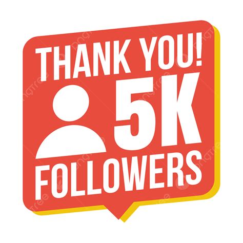 5k Followers Thank You Vector Png Vector Psd And Clipart With