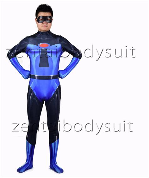 Classic Blue Mr Incredible Suit The Incredibles 2 Superhero Cosplay Costume Bodysuit Suit