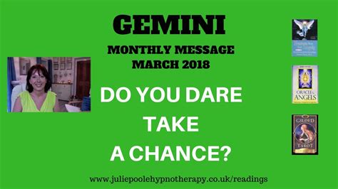 Gemini March 2018 Do You Dare Monthly Tarot Reading Youtube