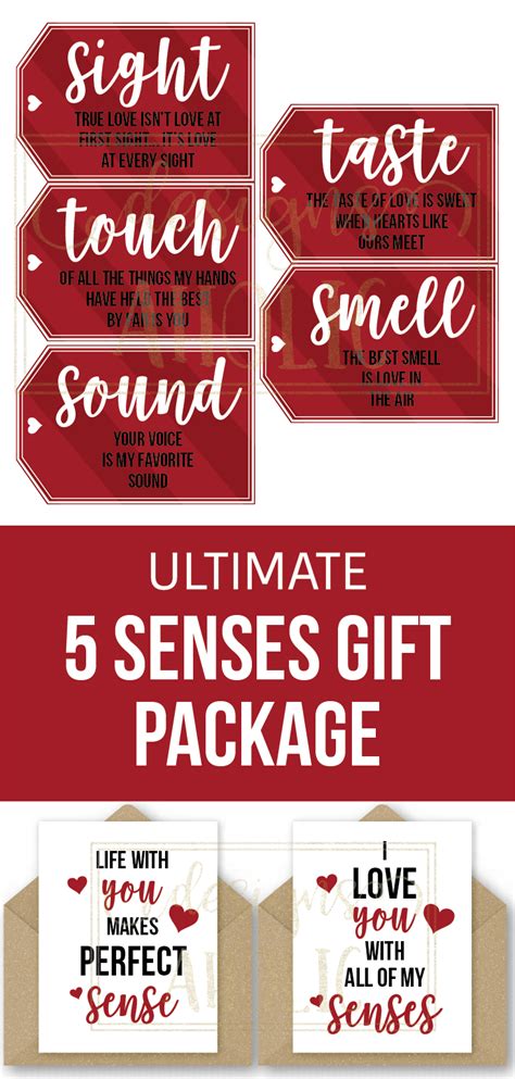 5 Senses T Tags Cards And Ideas T For Boyfriend Girlfriend
