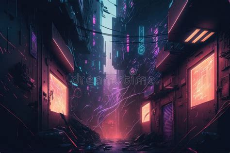 Cyberpunk Style Of Gamer Wallpaper Neon Glow Light Of Scifi Metaverse