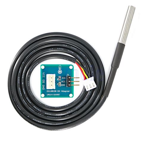 Ds B Waterproof Digital Temperature Sensor With Adapter Module For