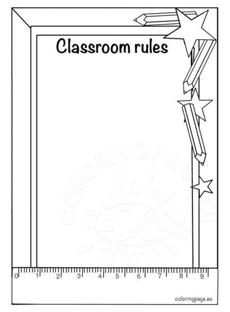 Classroom Rules Coloring Page Coloring Page