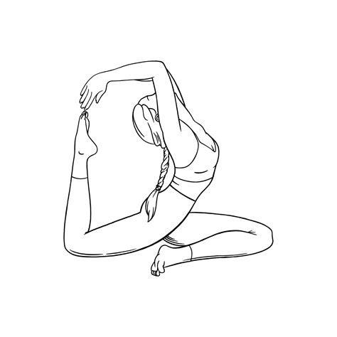Hatha Yoga Alongamento Pose Para Flexibilidade Mulher Praticando Pose