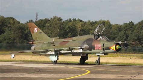 2 Sukhoi Su 22 Fitter Polish Air Force Arrival At Kleine Brogel Air