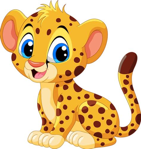 Premium Vector Cute Baby Cheetah Cartoon