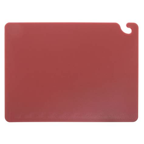 San Jamar Cut N Carry Red Co Polymer Cutting Board 24l X 18w X 12h