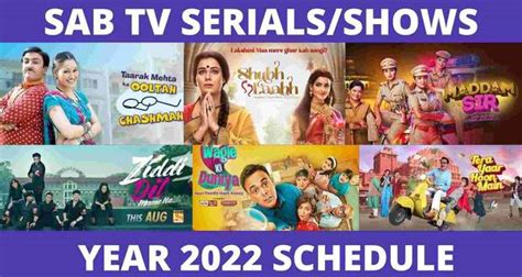 Sab Tv Schedule Today 2022 Live Programsserialsshowsmovies Timings List