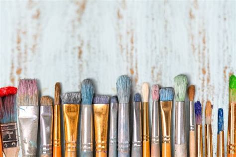 Row Of Artist Paint Brushes Stock Photo By ©billiondigital 118617988