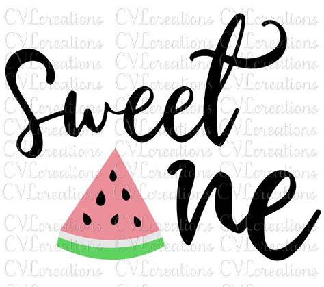 Sweet One Watermelon Birthday Digital File Svg Png Dxf Eps Pdf Etsy