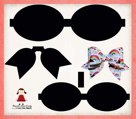 Free printable hair bow cards for diy hair bows and for headband card template. Stacked cheer style faux leather bow template SVG DXF and ...
