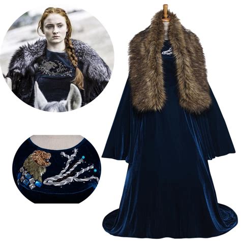 Cosplaydiy Game Of Thrones Sansa Stark Cosplay Costume Verde Donne