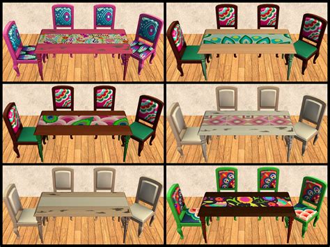Theninthwavesims The Sims 2 The Sims 4 Movie Hangout Dining Set For