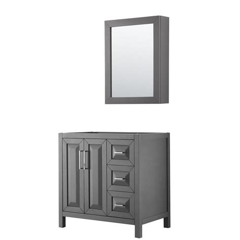 Complete with white enameled shelves, it also includes frameless mirrors for the doors while the end doors open inwards which does make life easier. Wyndham Collection Daria 35 in. Single Bathroom Vanity ...