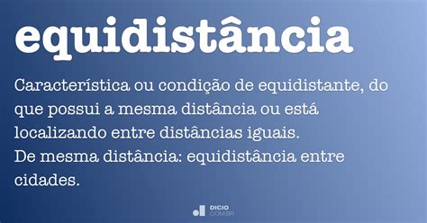 Equidistância Dicio Dicionário Online De Português