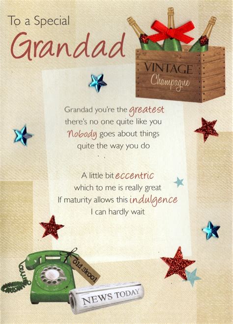Find the perfect gift for your grandad with our selection of both personalised and novelty ideas. Special Grandad Birthday Greeting Card | Cards