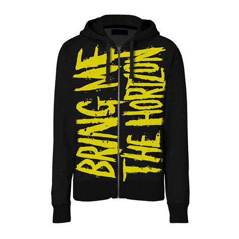 Bring Me The Horizon | Allover Logo Zip Hoodie | Hoodies, Black zip hoodie, Zip hoodie