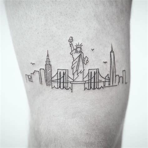 Usa Tattoo City Tattoo Ny Skyline Tattoo Nyc Skyline Dope Tattoos