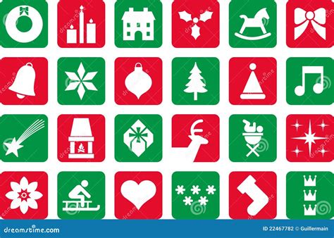 Christmas Pictograms Stock Vector Illustration Of Iconic 22467782