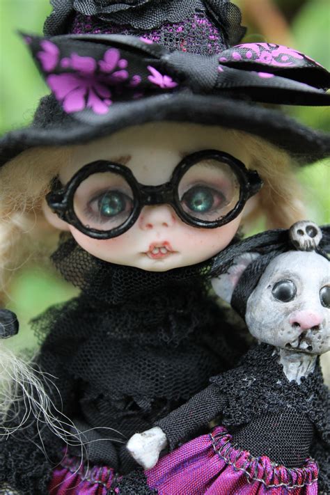 This Is Tabitha Bookworm She Is A Witch Girl She Is A Posable Soft Body Doll Her Head Hands