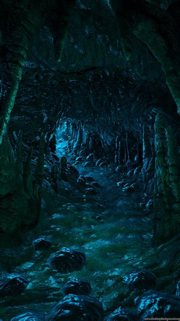 Stream Through The Dark Cave Wallpapers Fantasy Wallpapers