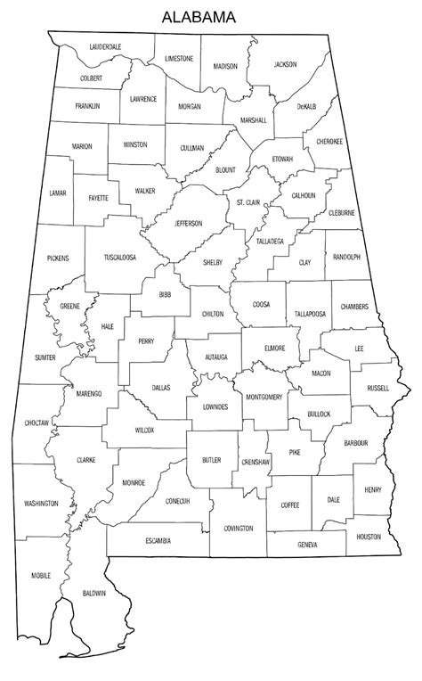 Free Printable Map Of Alabama And 20 Fun Facts About Alabama