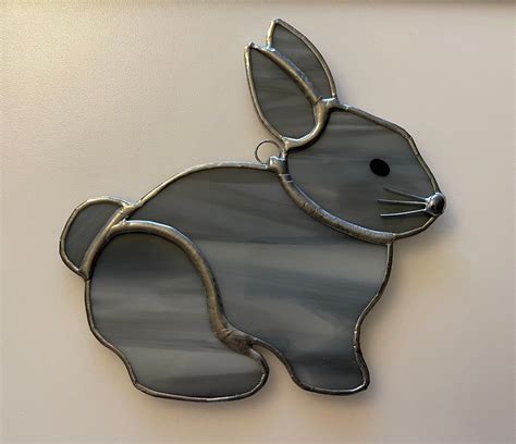 This Stained Glass Bunny Rabbit Will Look Adorable In Your Window This Easter Or All Year