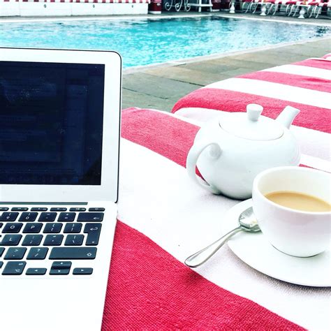 Working Poolside This Morning With A Cup Of Rosy Lea Workanywhere