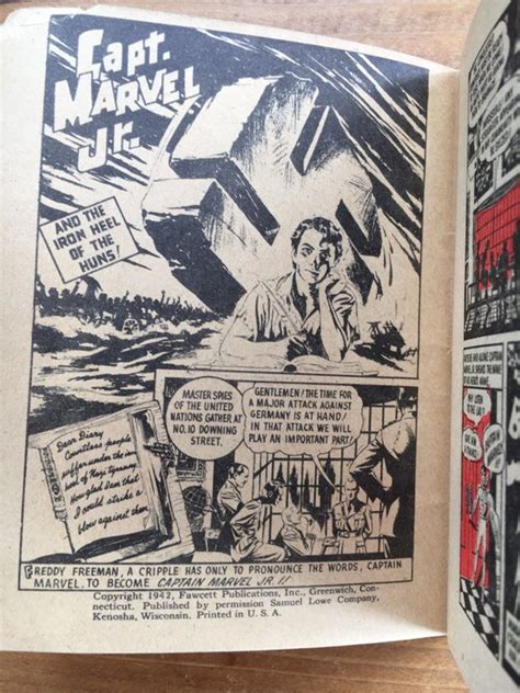 Captain Marvel Jr Mighty Midget Comic 11 1942 From Fawcett Etsy