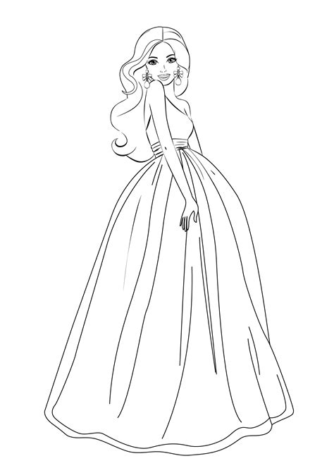 32+ Barbie Princess Coloring Pages To Print Free | Free Wallpaper