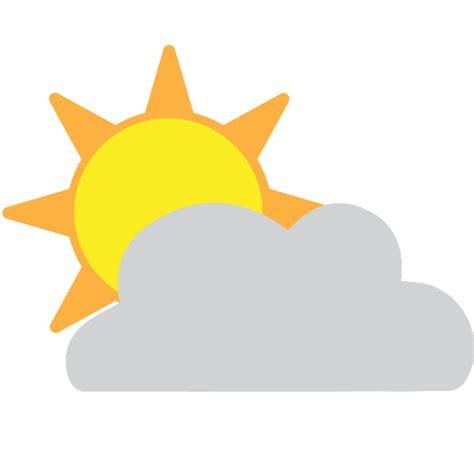 Sun Behind Cloud Emoji Clipart Free Download Transparent Png Creazilla